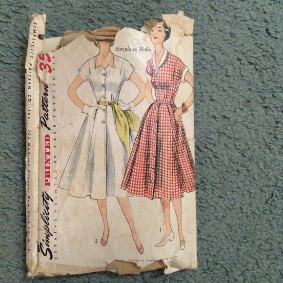 Lot of 3 (1 UNCUT 2 CUT) 1950s-1960s Vintage Sewing Patterns - Picture 2 of 7
